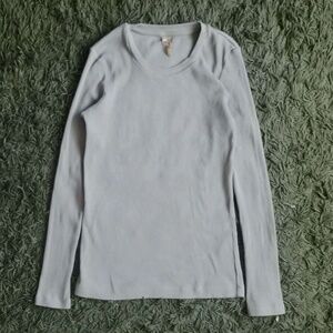 393. ribbed long crew tee